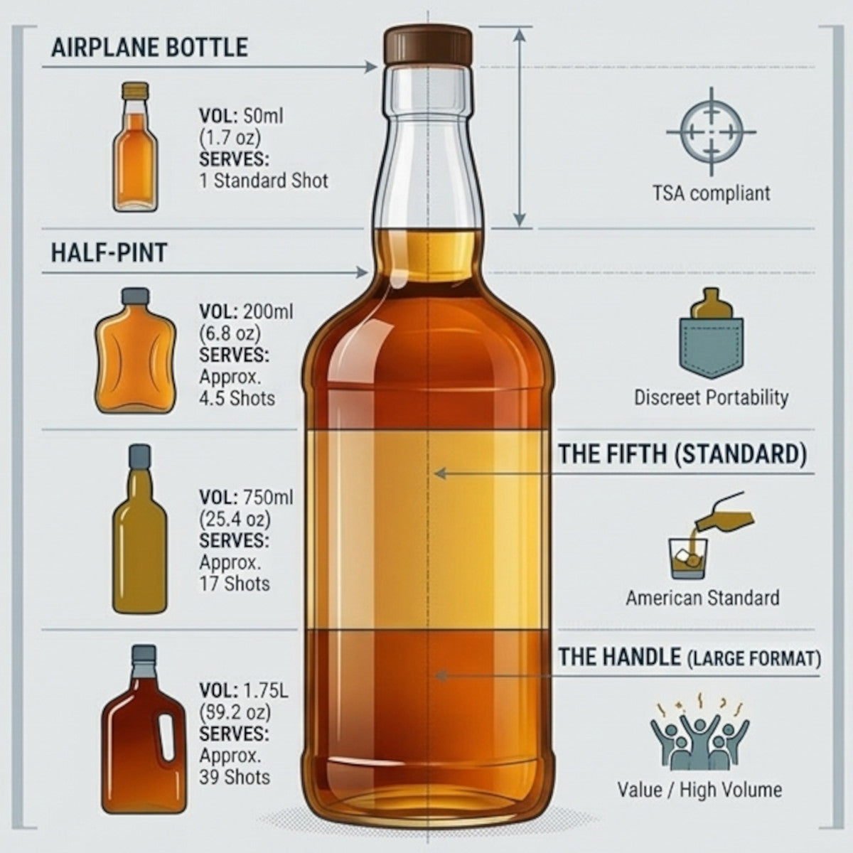 Liquor Bottle Sizes & Measurements The Ultimate Guide
