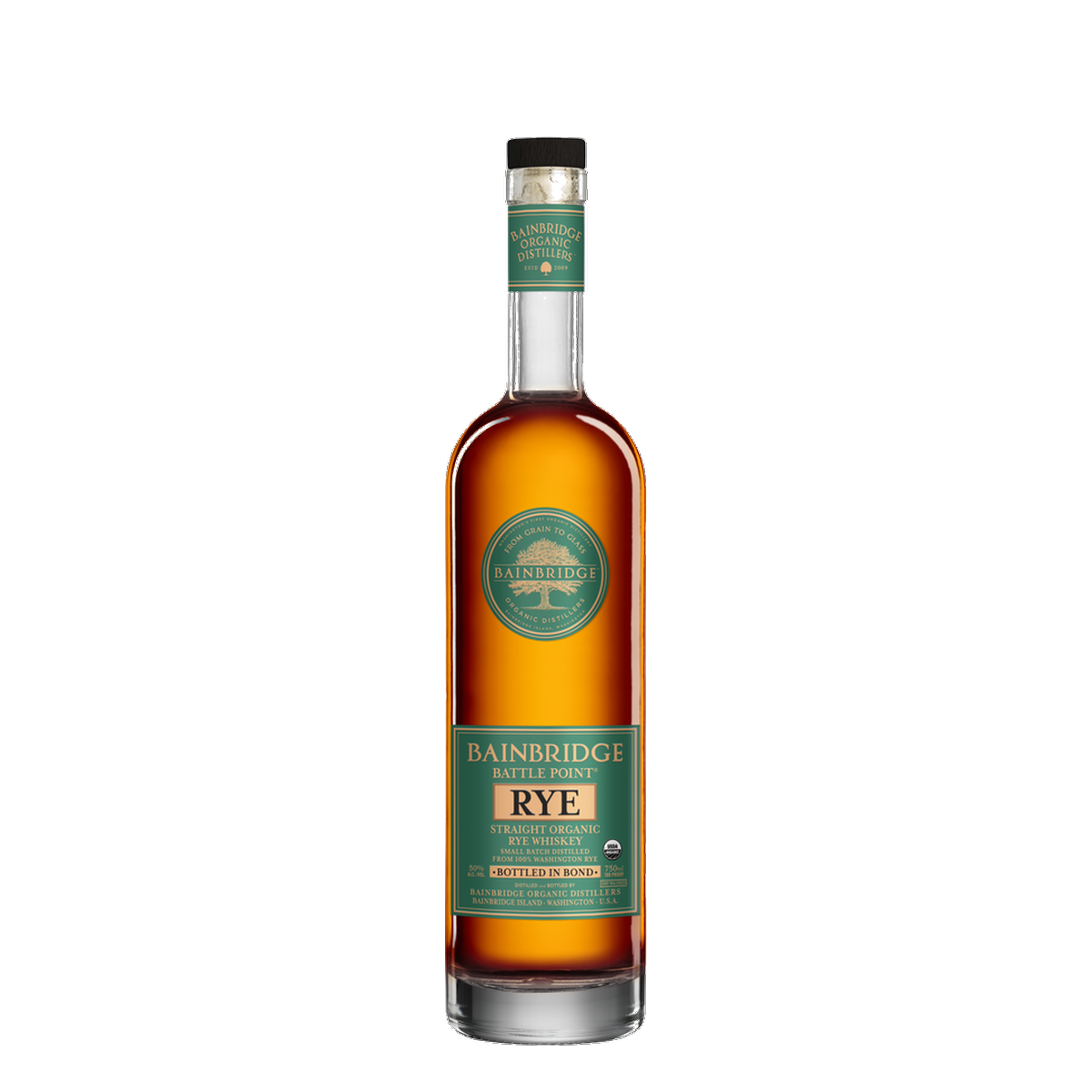 Bainbridge Battle Point Organic Rye Whiskey 100 Proof