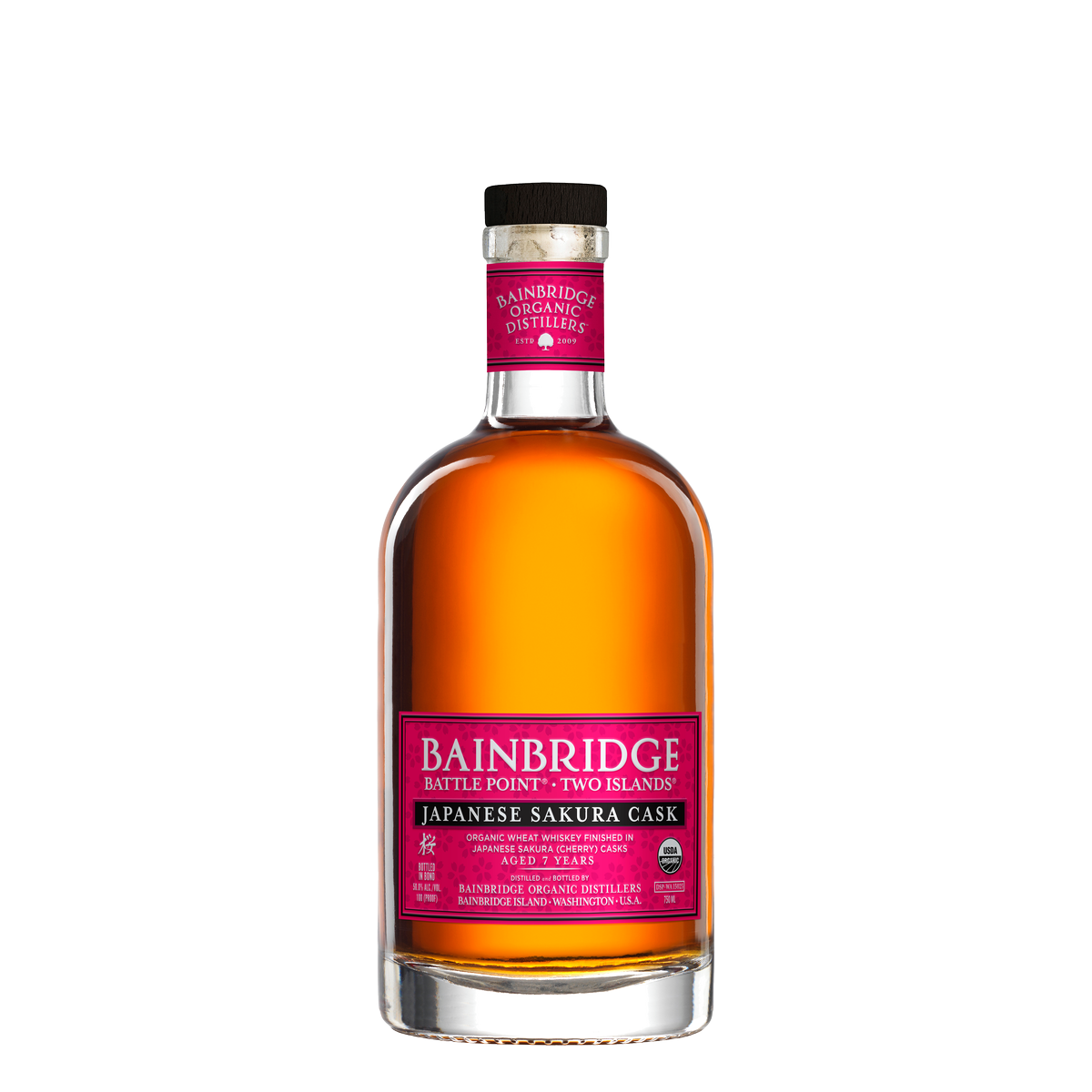 Bainbridge Two Islands Sakura Cask Whiskey 100 Proof