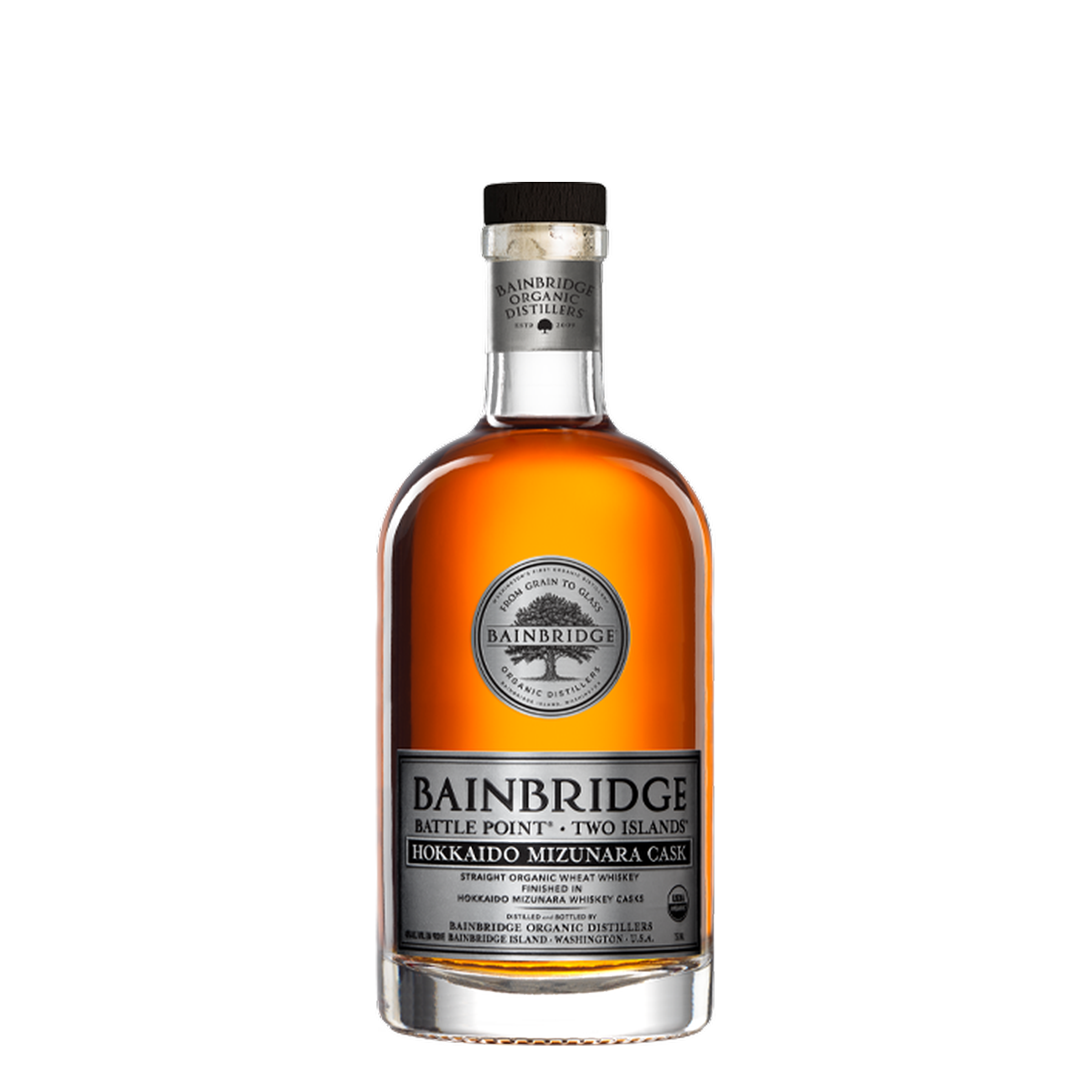 Bainbridge Two Islands Hokkaido Mizunara Cask Organic Whiskey