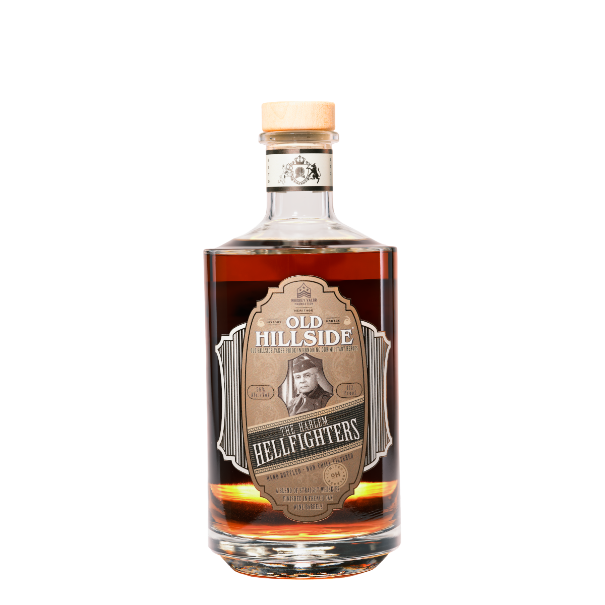 Old Hillside Harlem Hellfighters Whiskey - Benjamin O. Davis Sr. Commemorative Bottle