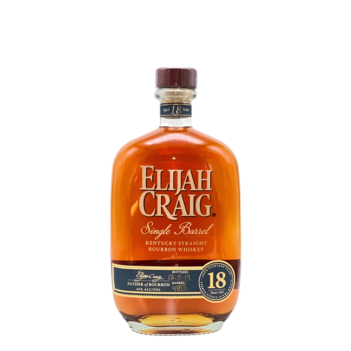 Elijah Craig 18 Year Old Single Barrel Bourbon
